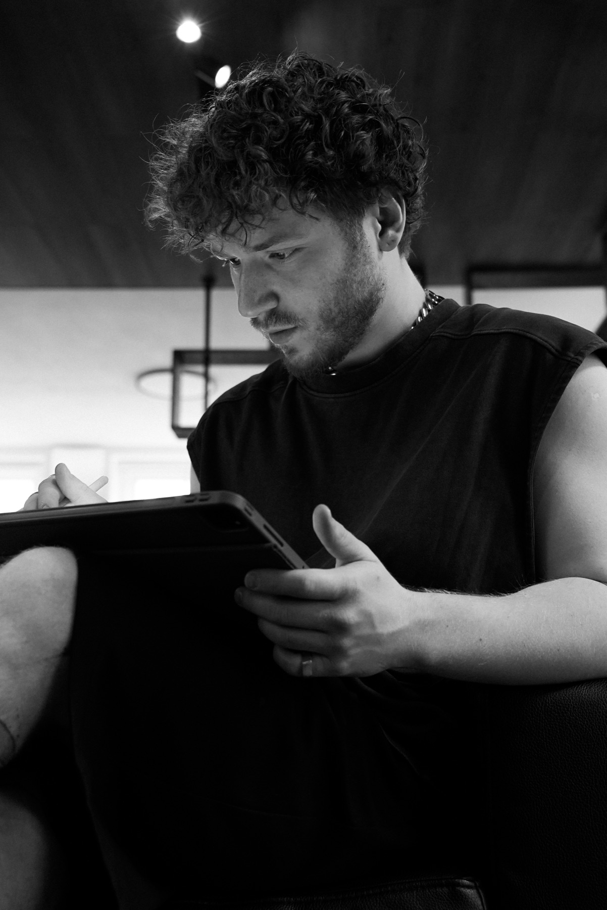 Portrait of Alexei, tattoo artist